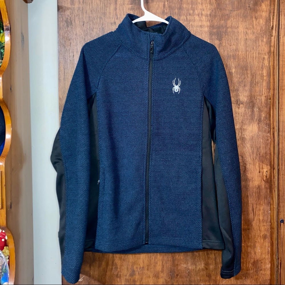 :::NWT:::Spyder frontier zip up jacket blue and black size medium men